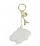 LouLou Essentiels  Cloud Gold Colored Keychain white (011)